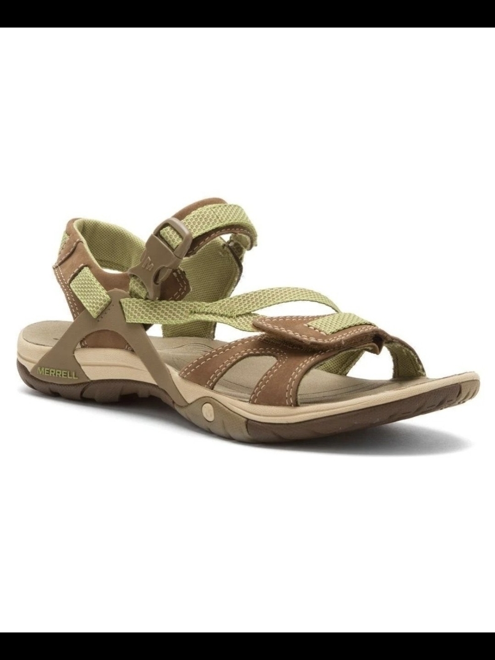 Merrell Size 9 Azura Wrap Green and Brown Women's Outdoor Strappy Sandal